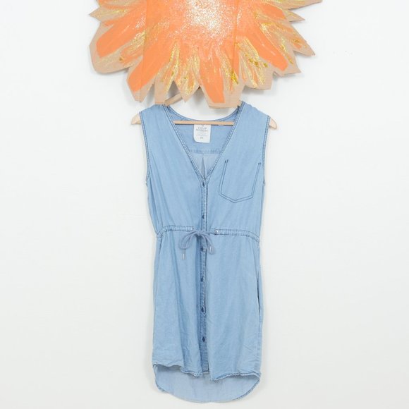 Cheap Monday Dresses & Skirts - Cheap Monday Sleeveless Denim Dress + Pockets